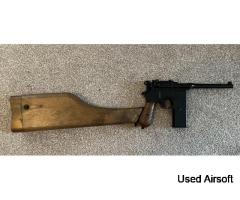 Mauser c96 pistol with stock REAL WOOD