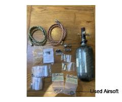 Carbon fibre air tank and regulator