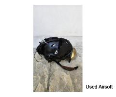 Tactical Helmet with Reflective Visor and EXFOG unit