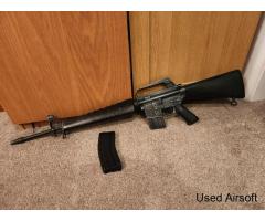 WE M16a1 Vietnam, genuine A1 furniture, weathered