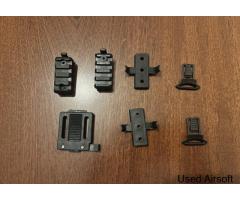 Tactical FAST Helmet Gadgets Plastic Mount Set Airsoft Rail Picatinny Clamp Rack