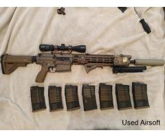 Upgraded VFC M110A1 Airsoft Gun With Upgraded Mags And Attachments