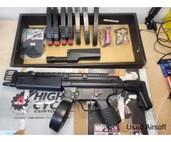 Tokyo Marui MP5 High Cycle AEG with Titan Gate 2 Drum Mags and 7 Standard