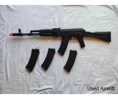 Airsoft Rifle KWA Full Metal AKG-74M Gas Blowback GBB - Excellent Condition