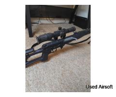 Koer SVD replica snipers rifle with case and scope