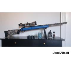 CYMA CM.702 M24 Sniper Rifle In Two tone blue.