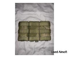 Warrior Assault Systems Triple Snap 5.56 M4/AR15 Mag Pouch Olive Drab