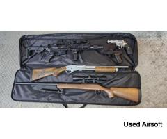 Rifle, shotgun, sniper, pistol, and revolver