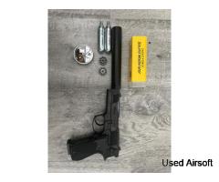 Walther CP88 .177 Air Pistol + Reximex Silent Force Sound Moderator + Leg Holster