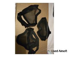 Half face masks and goggles.