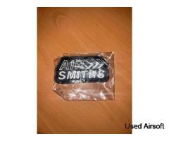 Airsmiths Black Logo Morale Hook and Loop Patch