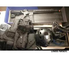 CYMA Full Metal Sport M4 Airsoft Battery Powered Full/Semi Auto Bundle