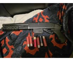 HPA Tapped shotgun with m4 adapter and a few shells