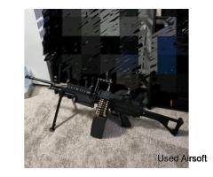 A&K Cybergun FN Herstal Licensed M249 Electric Airsoft Light Machine Gun LMG