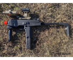 KWA KMP9R Gas SMG, hydra, red dot, and PEQ - Image 2