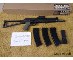 WE aks74un gbb with 3 magazines psb1 short and 5ku red dot ris rail mount.