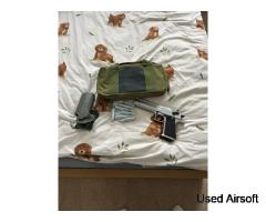 Cybergun Desert Eagle .50AE CO2 GBB Pistol; FULL AUTO, Silver