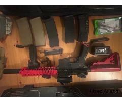 FULL AIRSOFT KIT !!! Delta Armory DA-A07-ETU ALPHA MK18 MOD.1 M4 AEG TWO TONED RED - Image 2