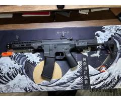 Krytac Trident Mk2 PDW-M Airsoft AEG With Strike Rail Swap And Oppressor Tracer