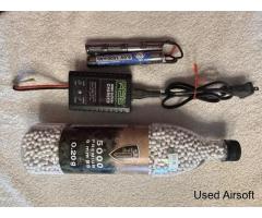 Metal Airsoft M1A1 Thompson Submachine With Battery/charger/5000 6mm BB - Image 3