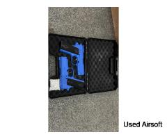 Dual WE G291 NBB colt 1911 airsoft pistols in blue - Image 2