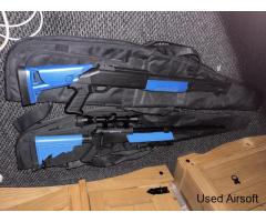 Airsoft bundle for valuation – sniper, shotgun, gel blaster and accessories